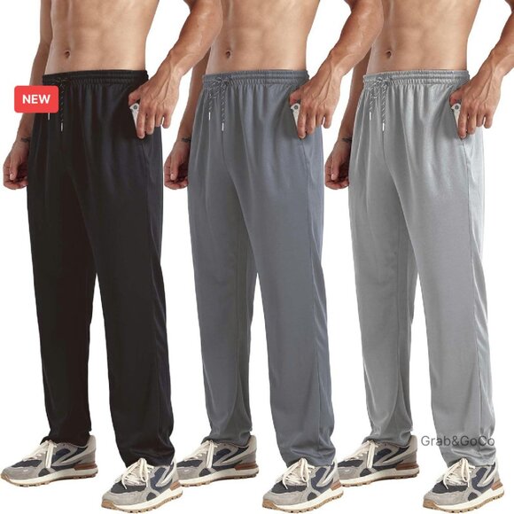 Men's Lightweight Quick Dry Joggers Sweatpants Athletic Lounge Pants with